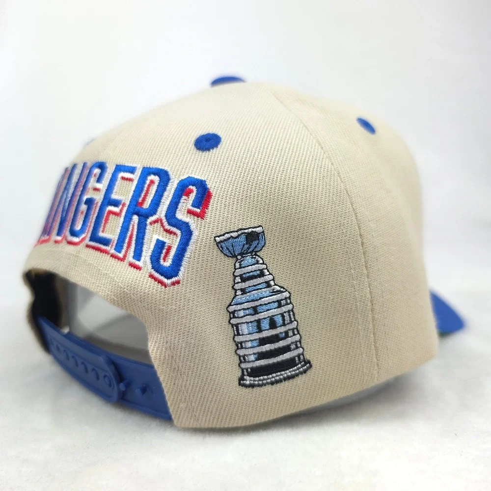 NY Rangers Mitchell & Ness NHL Pro Fit Snapback Hat Cap 4X Champions Cream NWT